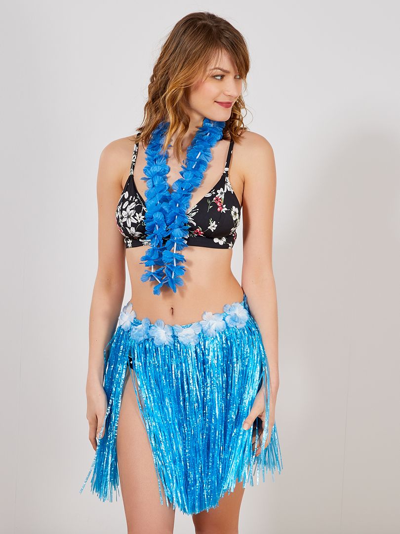 Hawaïaanse rok accessoire blauw - Kiabi