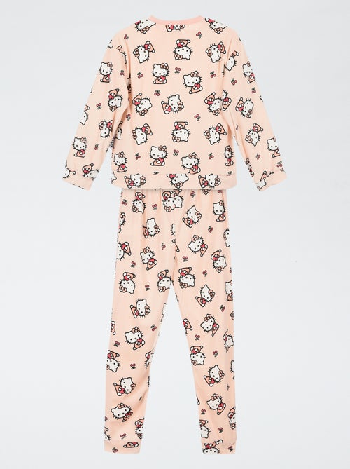 "Hello Kitty" 2-delige pyjamaset - T-shirt met lange mouwen + broek - Kiabi
