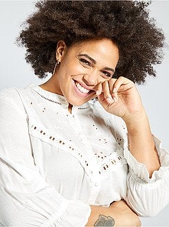 Hemd met Engels borduurwerk - Kiabi