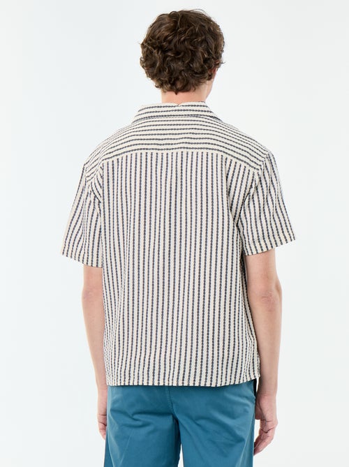 Hemd met korte mouwen van fantasiestof - Kiabi