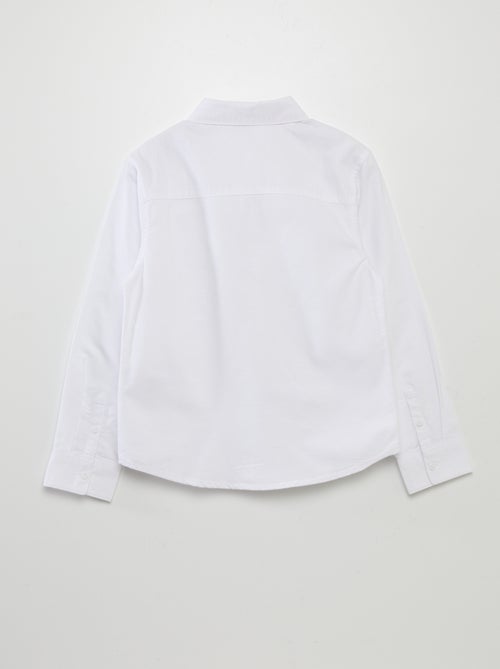 Hemdje van Oxford-katoen met lange mouw - Kiabi