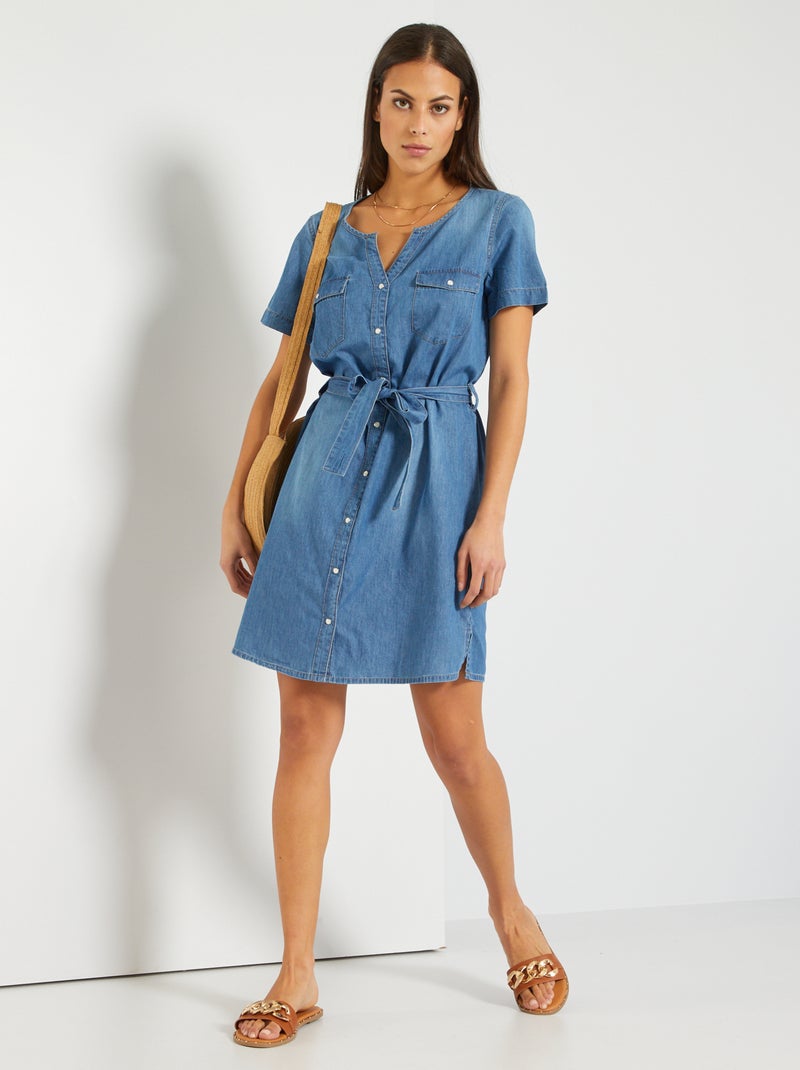 Hemdjurk van denim 'JDY' denim - Kiabi
