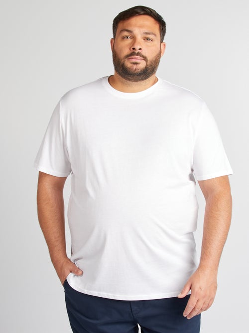 Heren-T-shirt van katoen met ronde hals - Kiabi