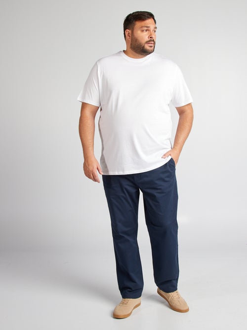 Heren-T-shirt van katoen met ronde hals - Kiabi