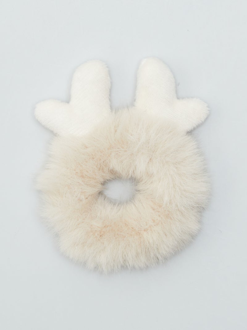Herten-scrunchie van imitatiebont BRUIN - Kiabi