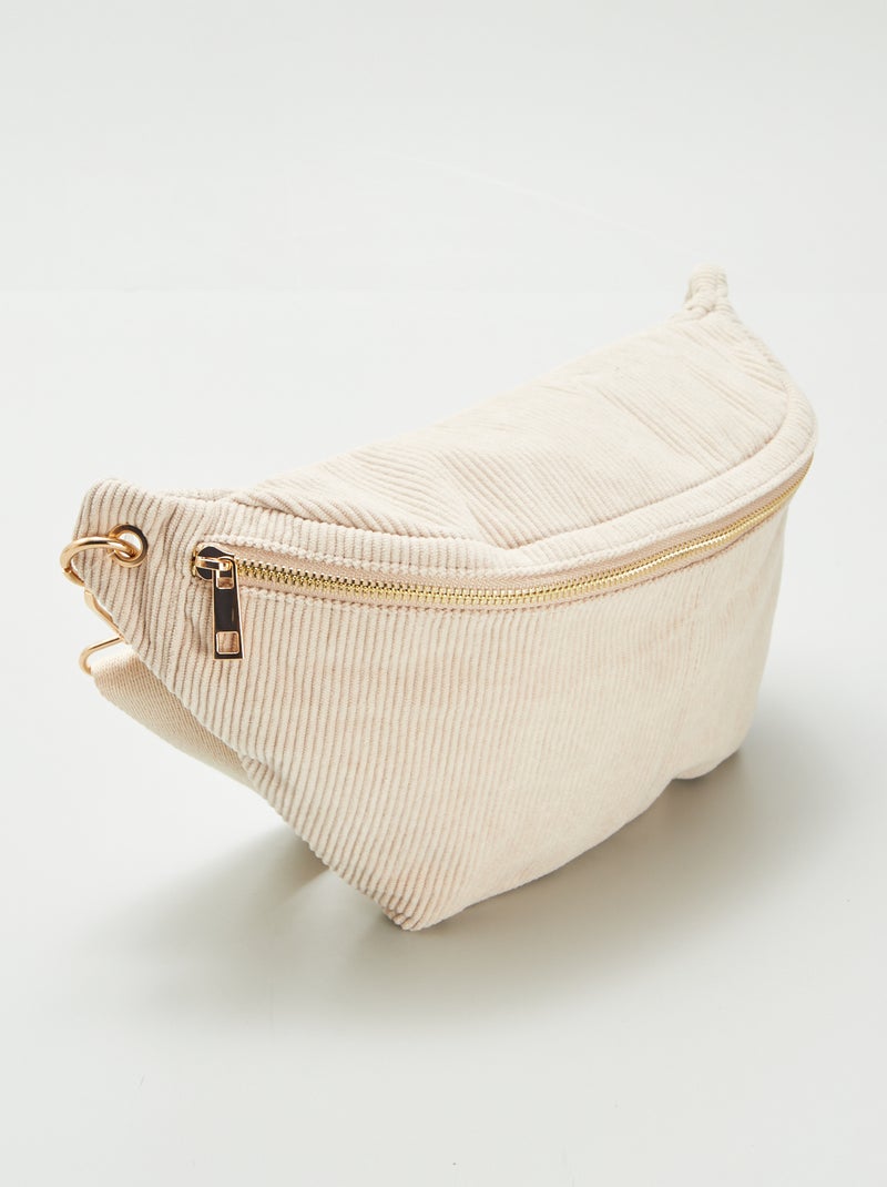 Heuptasje van corduroy WIT - Kiabi