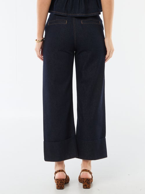 High waist jeans met omslag onderaan - Kiabi
