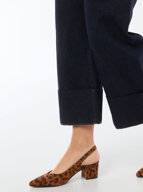 High waist jeans met omslag onderaan - Kiabi