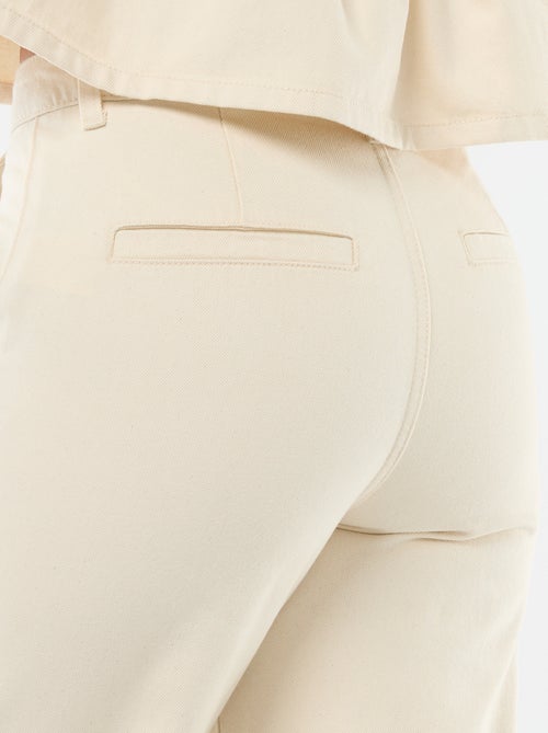 High waist jeans met omslag onderaan - Kiabi