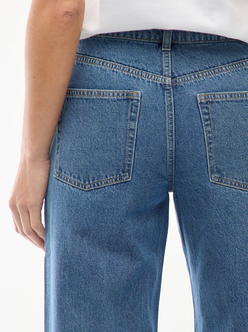 High waist jeans met wijde pijpen / wide leg + 2 kleuren jeans - Kiabi