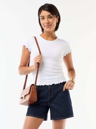 High waist jeansshort