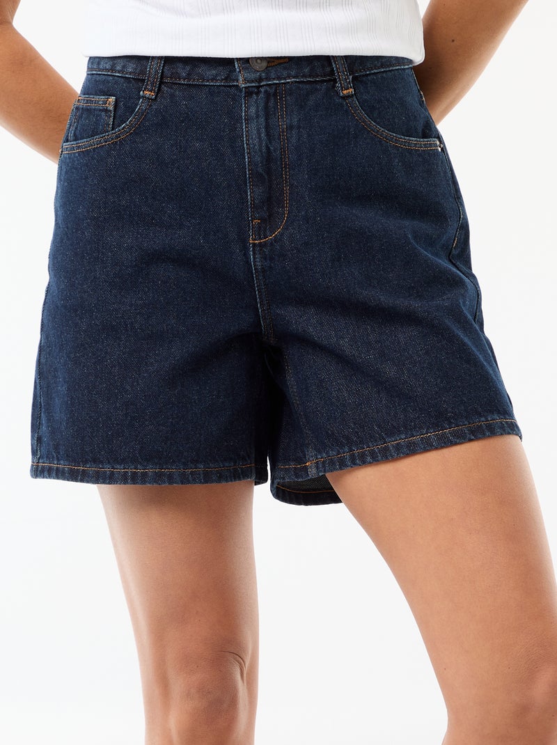 High waist jeansshort Blauw - Kiabi