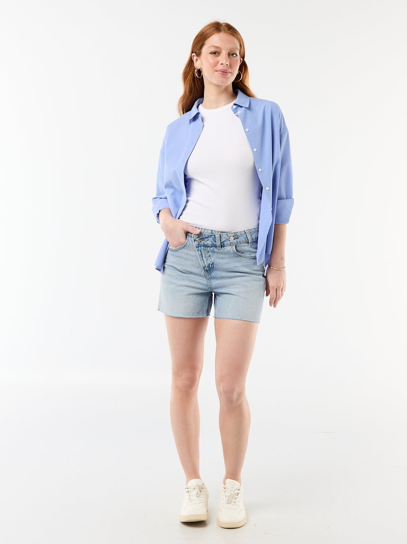 High waist jeansshort Blauw - Kiabi