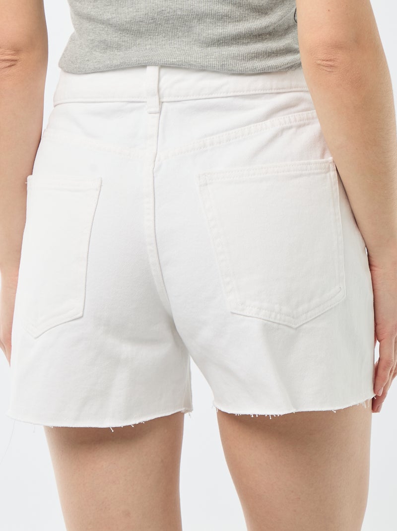 High waist jeansshort Wit - Kiabi