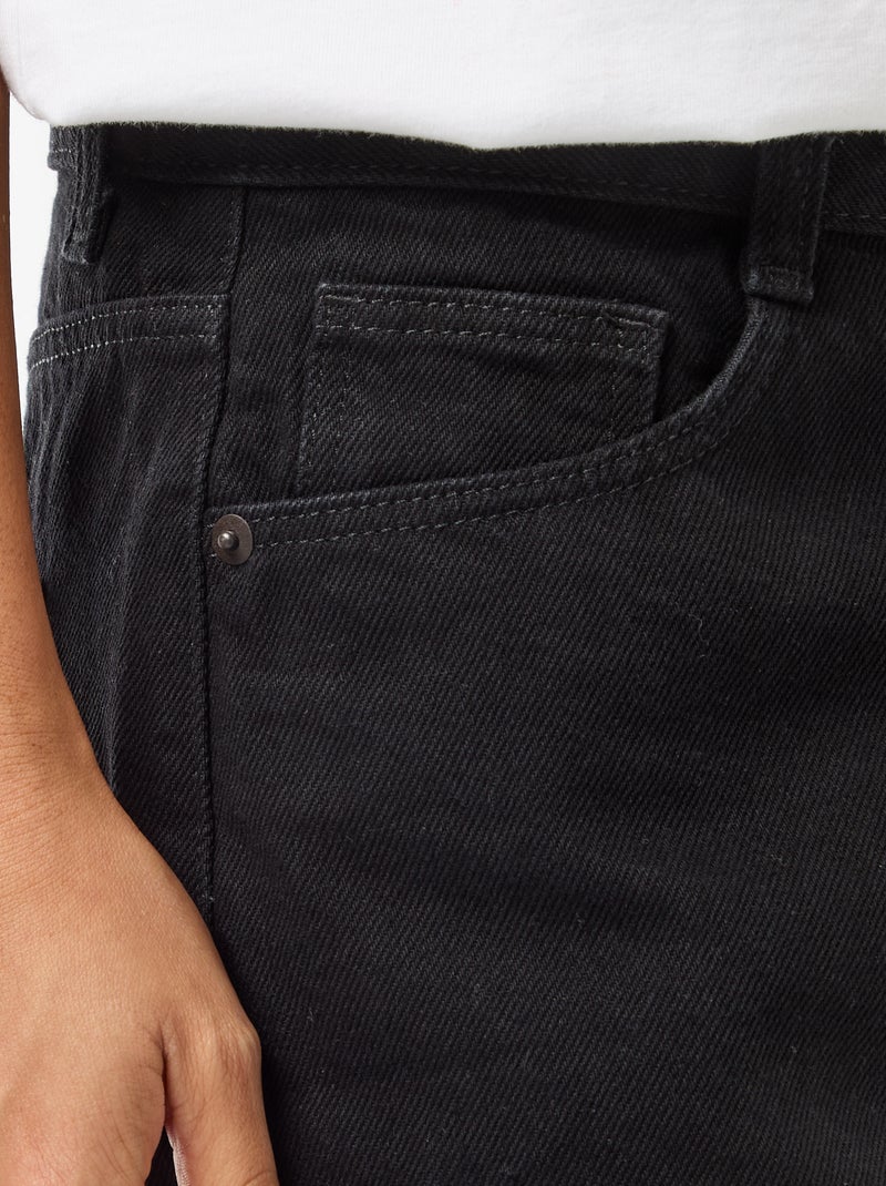 High waist jeansshort Zwart - Kiabi