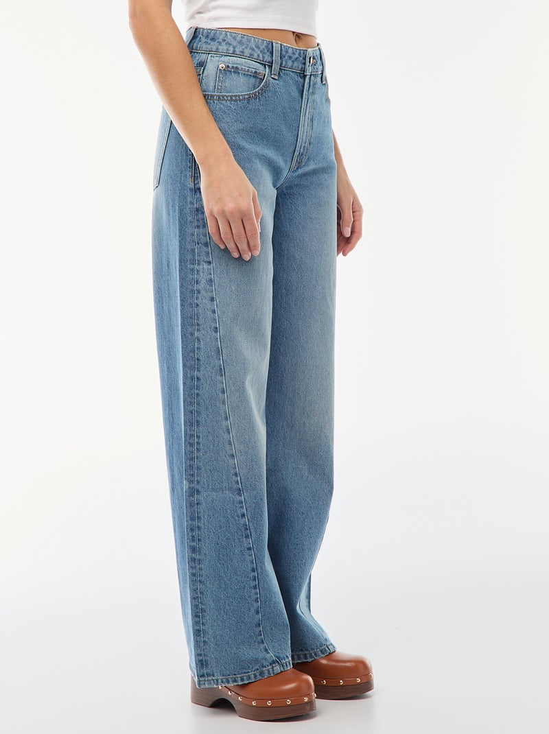 High waist wide leg jeans / wide leg Blauw - Kiabi