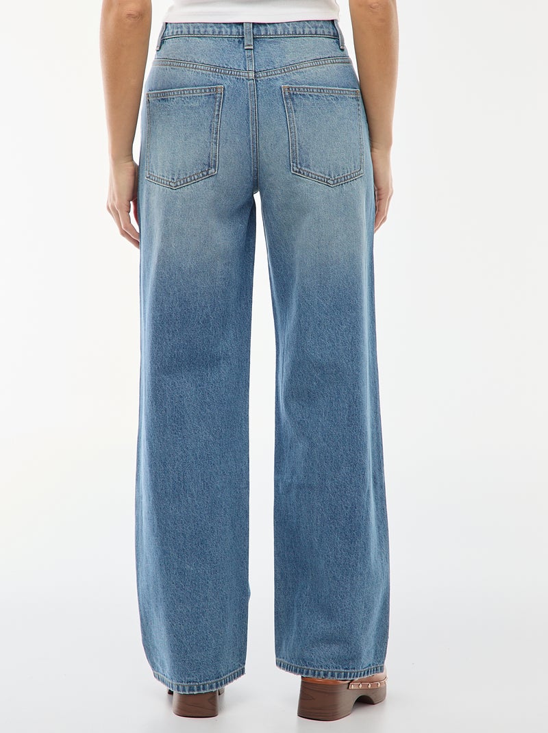 High waist wide leg jeans / wide leg Blauw - Kiabi