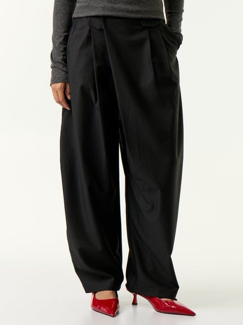 Highwaistbroek met wijd barrelmodel - Kiabi