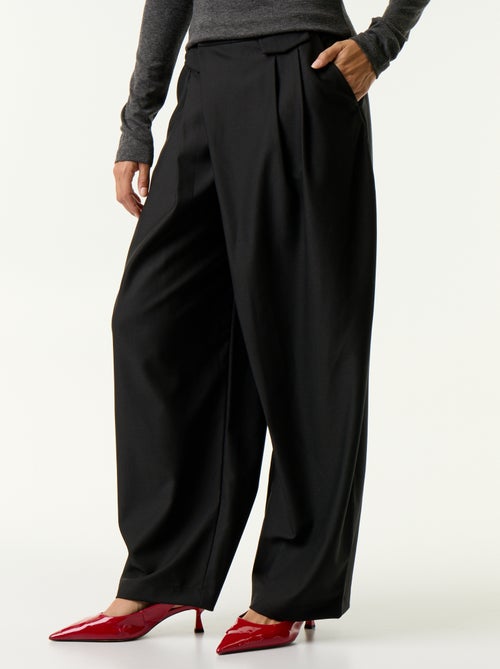 Highwaistbroek met wijd barrelmodel - Kiabi