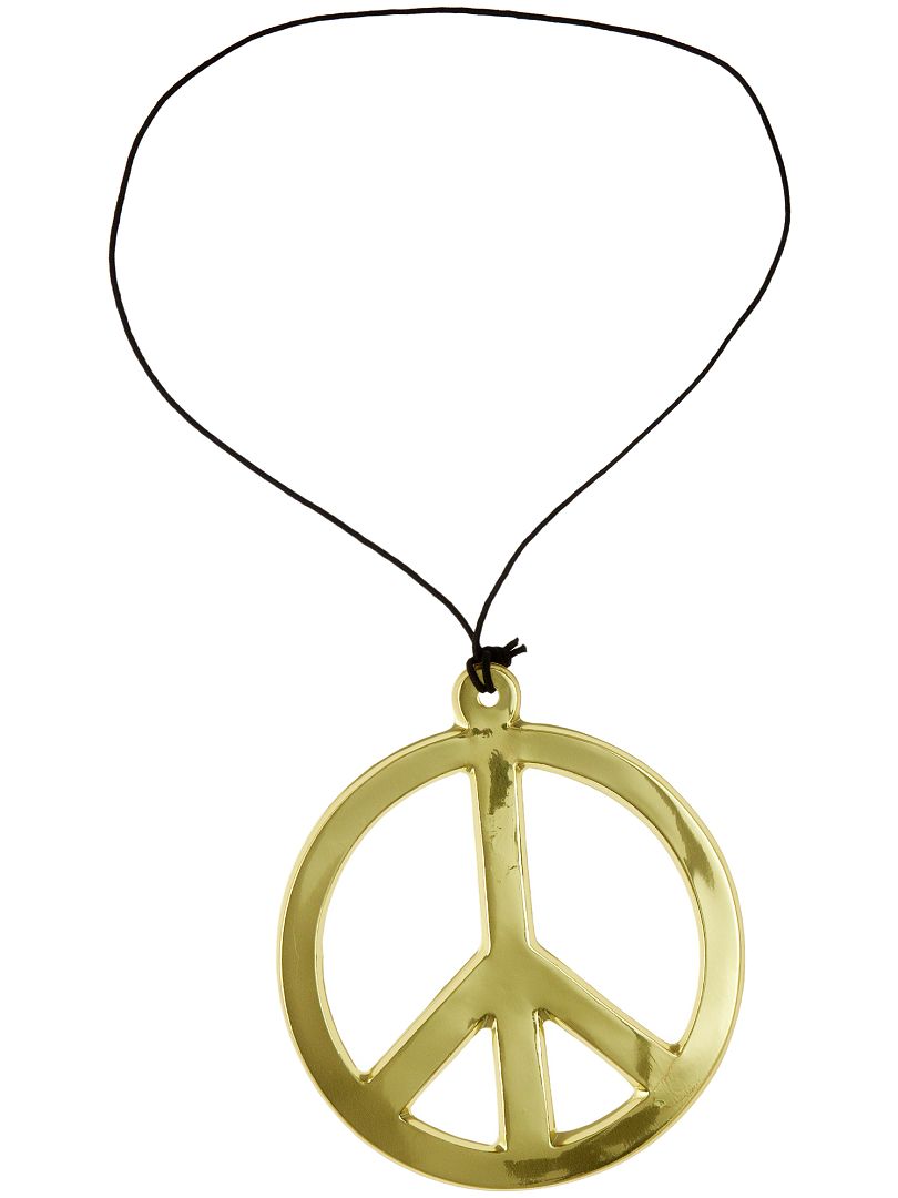 Hippieketting peace and love goudkleur - Kiabi