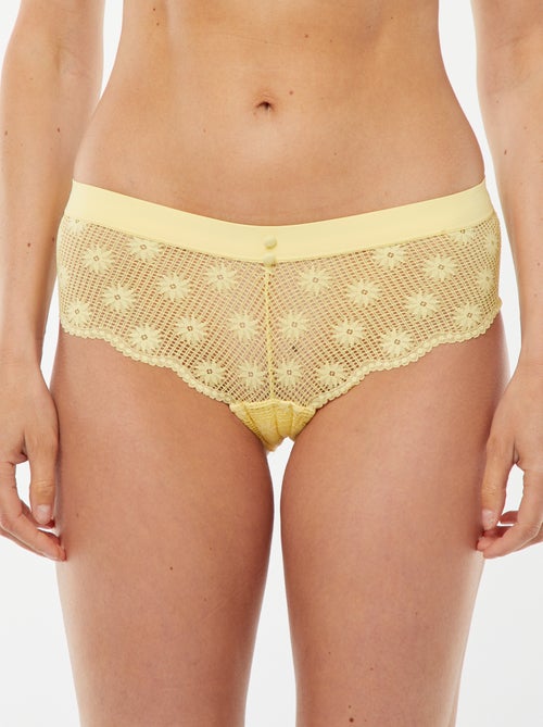 Hipster van gebloemd kant met ajour - Kiabi