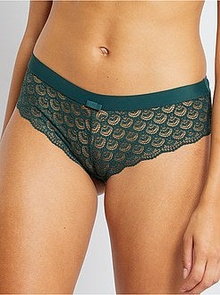 Hipster van microvezel en kant - Kiabi