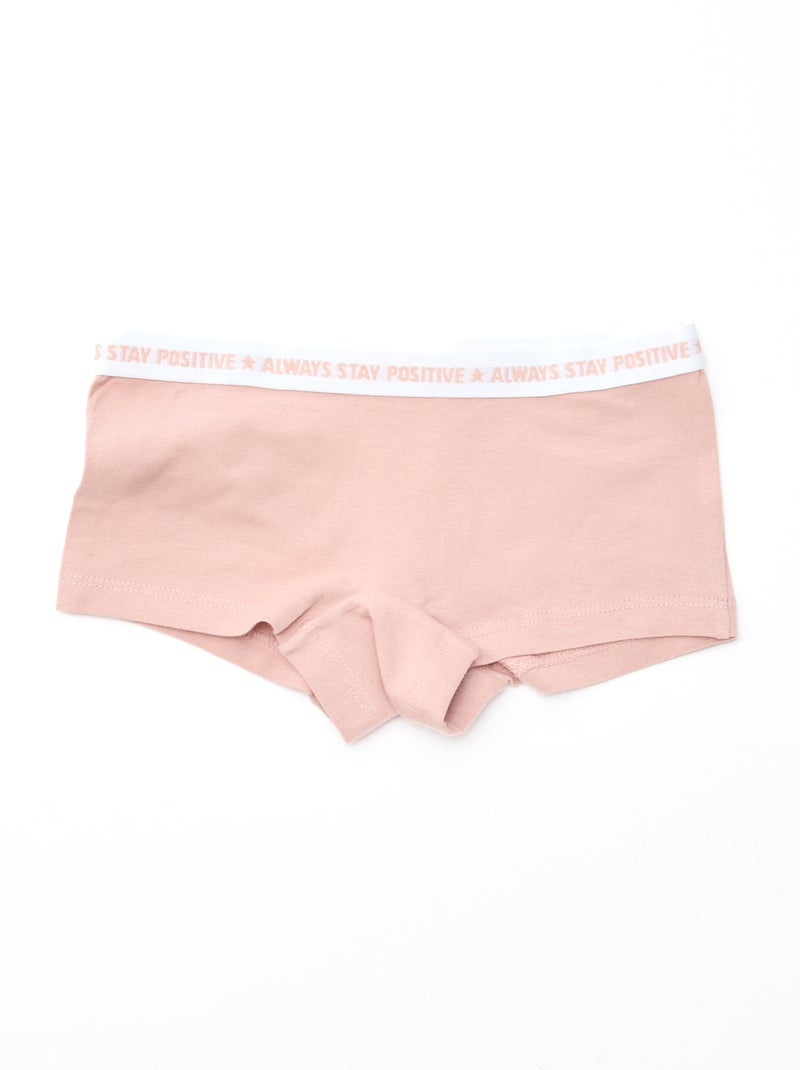 Hipsters van jersey - Setje van 3 Rose - Kiabi
