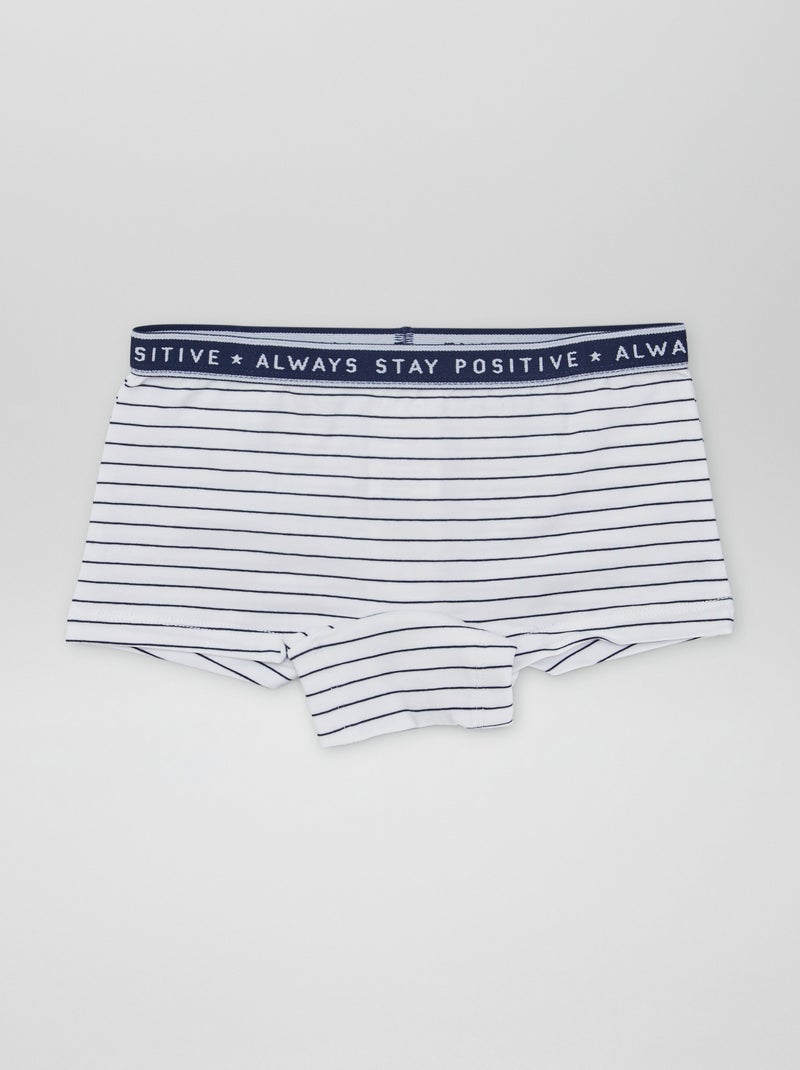 Hipsters van jersey - Setje van 3 WIT - Kiabi