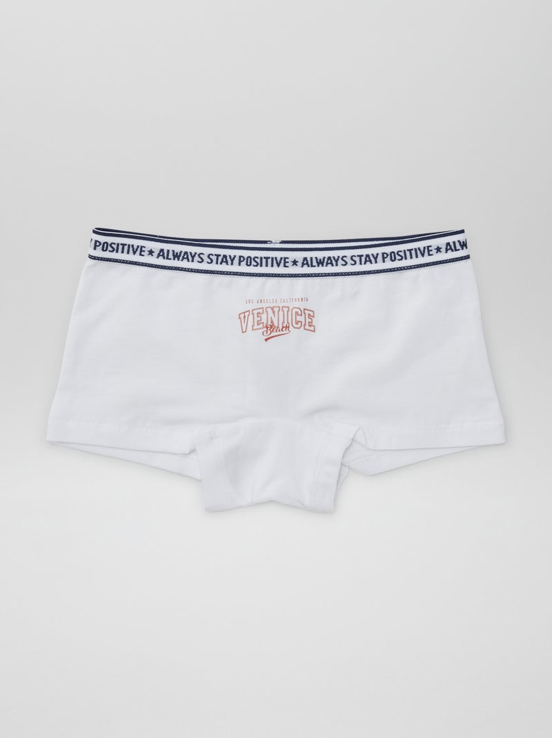 Hipsters van jersey - Setje van 3 WIT - Kiabi