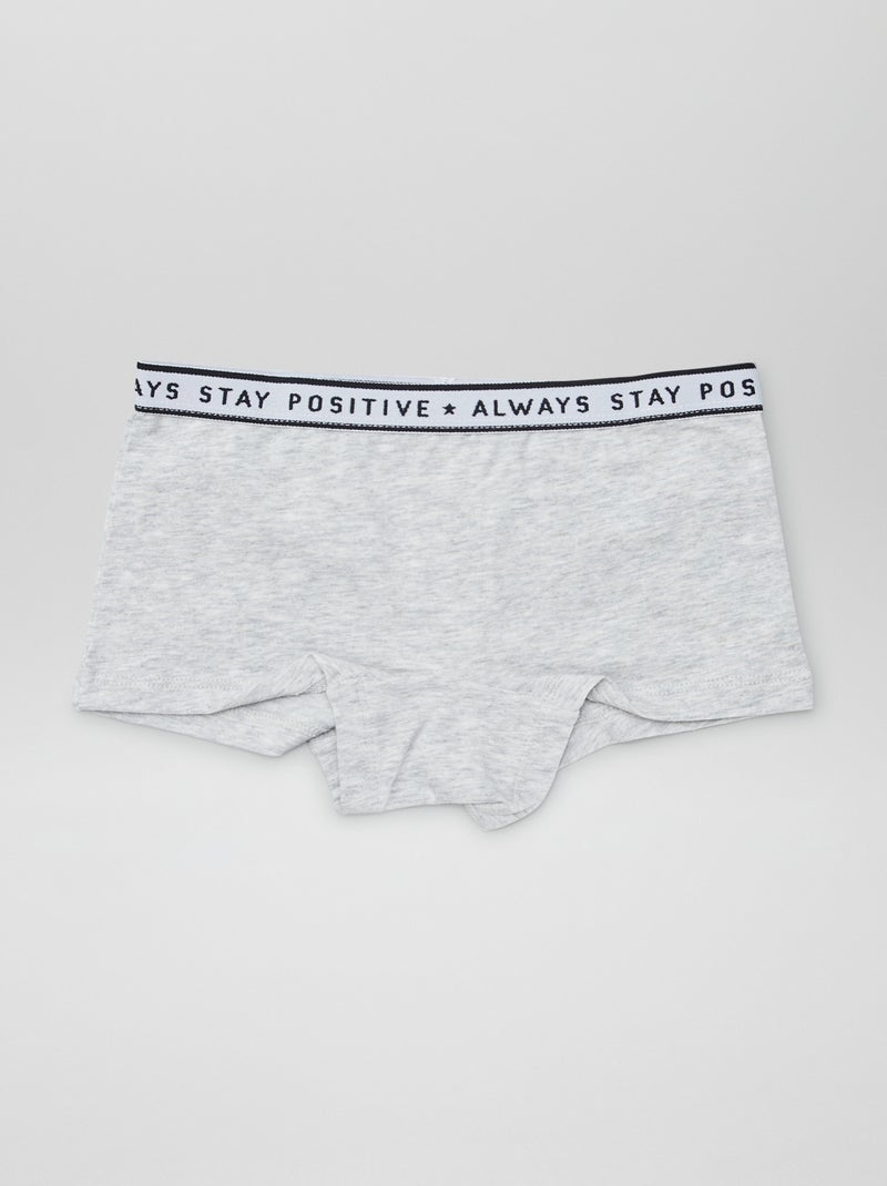 Hipsters van jersey - Setje van 3 ZWART - Kiabi