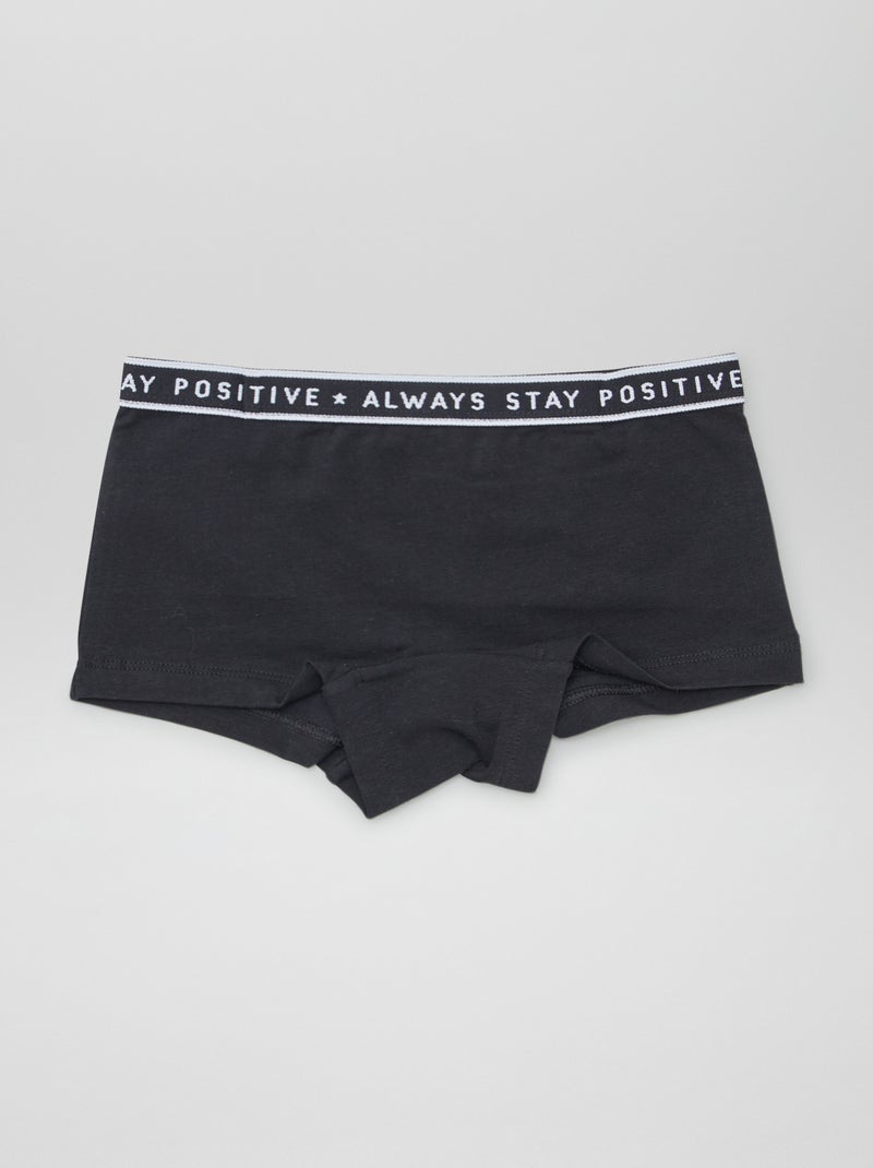 Hipsters van jersey - Setje van 3 ZWART - Kiabi