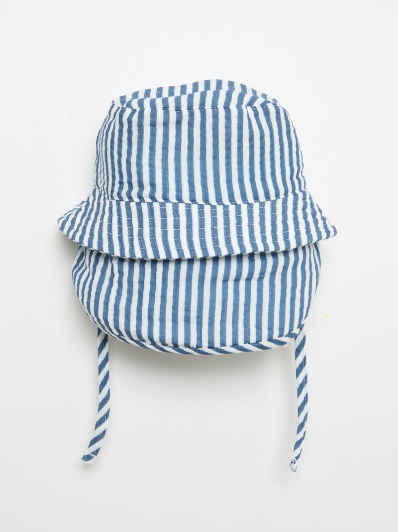 Hoed 'Winnie' met strikbandjes Blauw - Kiabi