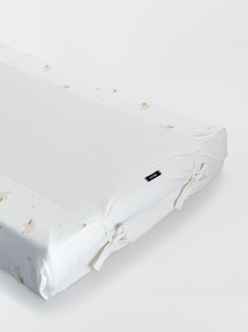 Hoes voor aankleedkussen beige - Kiabi