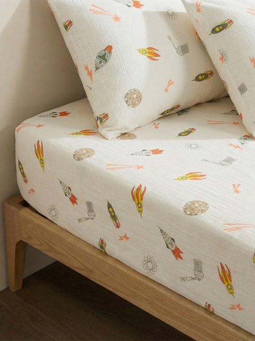 Hoeslaken 1 persoon (140x200) van katoen - Kiabi Home - Kiabi