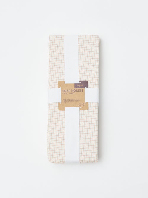 Hoeslaken 1 persoon (140x200) van katoen - Kiabi Home - Kiabi