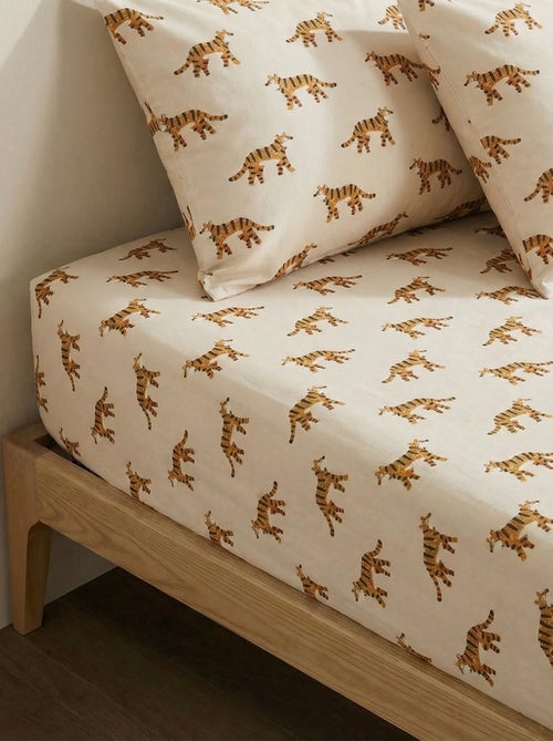 Hoeslaken 1 persoon (140x200) van katoen - Kiabi Home - Kiabi Hoeslaken 1 persoon (140x200) van katoen - Kiabi Home - Kiabi