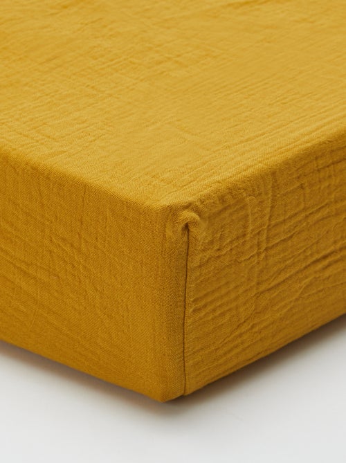 Hoeslaken 1 persoon (90x190 cm) van katoenen double gauze - Kiabi Home - Kiabi