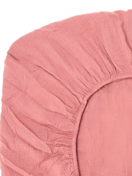 Hoeslaken 1 persoon (90x190 cm) van katoenen double gauze - Kiabi Home - Kiabi