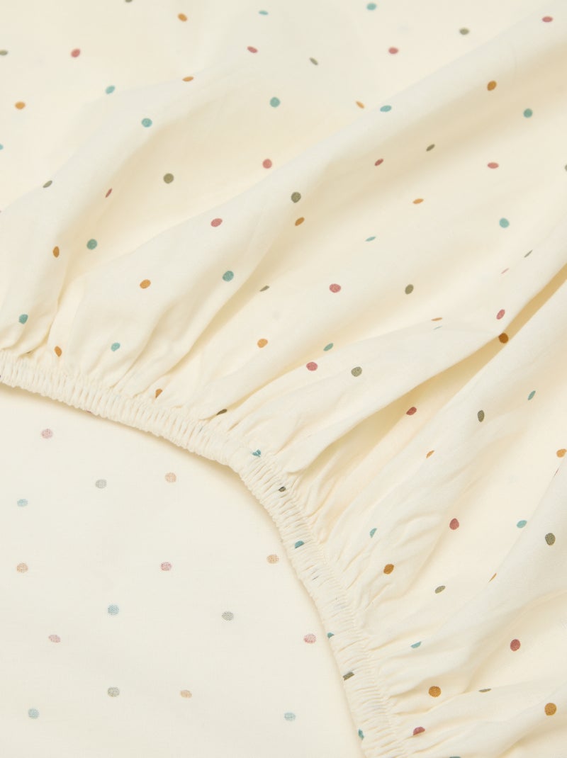 Hoeslaken 1 persoon (90x190) van katoen - Kiabi Home Biege - Kiabi