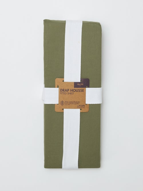 Hoeslaken 1 persoon (90x190) van katoen - Kiabi Home - Kiabi