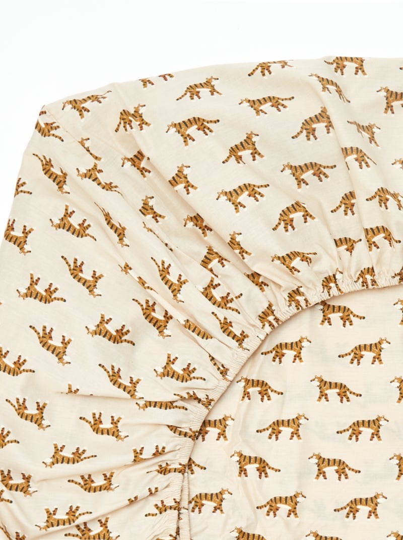 Hoeslaken 1 persoon (90x190) van katoen - Kiabi Home WIT - Kiabi