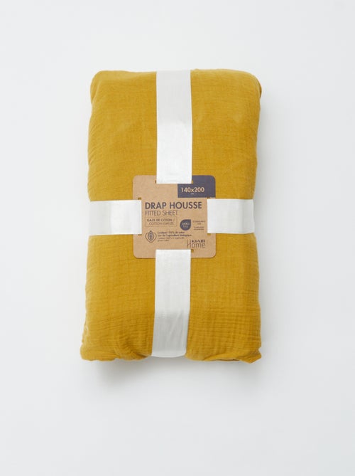 Hoeslaken 2 personen (140x200) van dubbel katoengaas - Kiabi Home - Kiabi