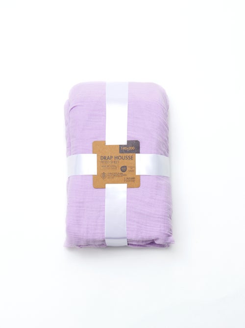 Hoeslaken 2 personen (140x200) van dubbel katoengaas - Kiabi Home - Kiabi