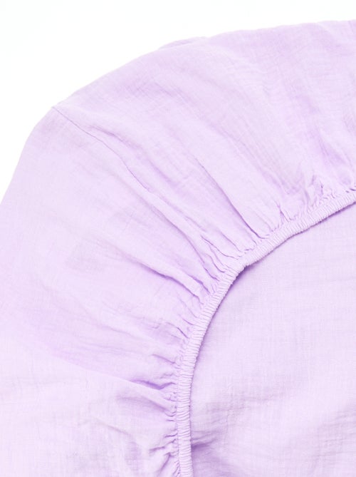 Hoeslaken 2 personen (140x200) van dubbel katoengaas - Kiabi Home - Kiabi