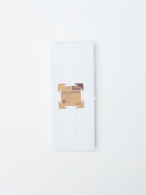 Hoeslaken 2 personen (160x200cm) van katoen - Kiabi Home - Kiabi