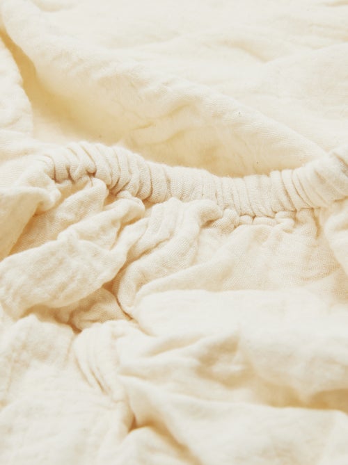 Hoeslaken 2 personen (180x200) van dubbel katoengaas - Kiabi Home - Kiabi