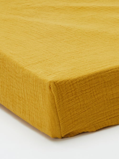 Hoeslaken 2 personen (180x200) van dubbel katoengaas - Kiabi Home - Kiabi