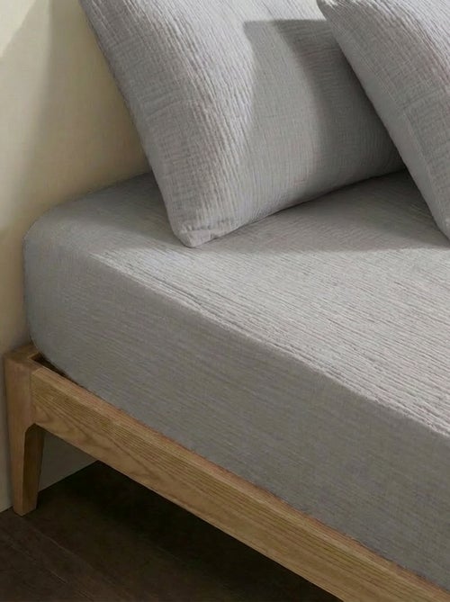 Hoeslaken 2 personen (180x200) van dubbel katoengaas - Kiabi Home - Kiabi