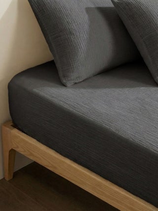 Hoeslaken 2 personen (180x200) van katoenen double gauze - Kiabi Home