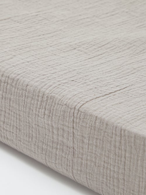 Hoeslaken 2-persoons (140x200) van dubbel katoengaas - Kiabi Home - Kiabi